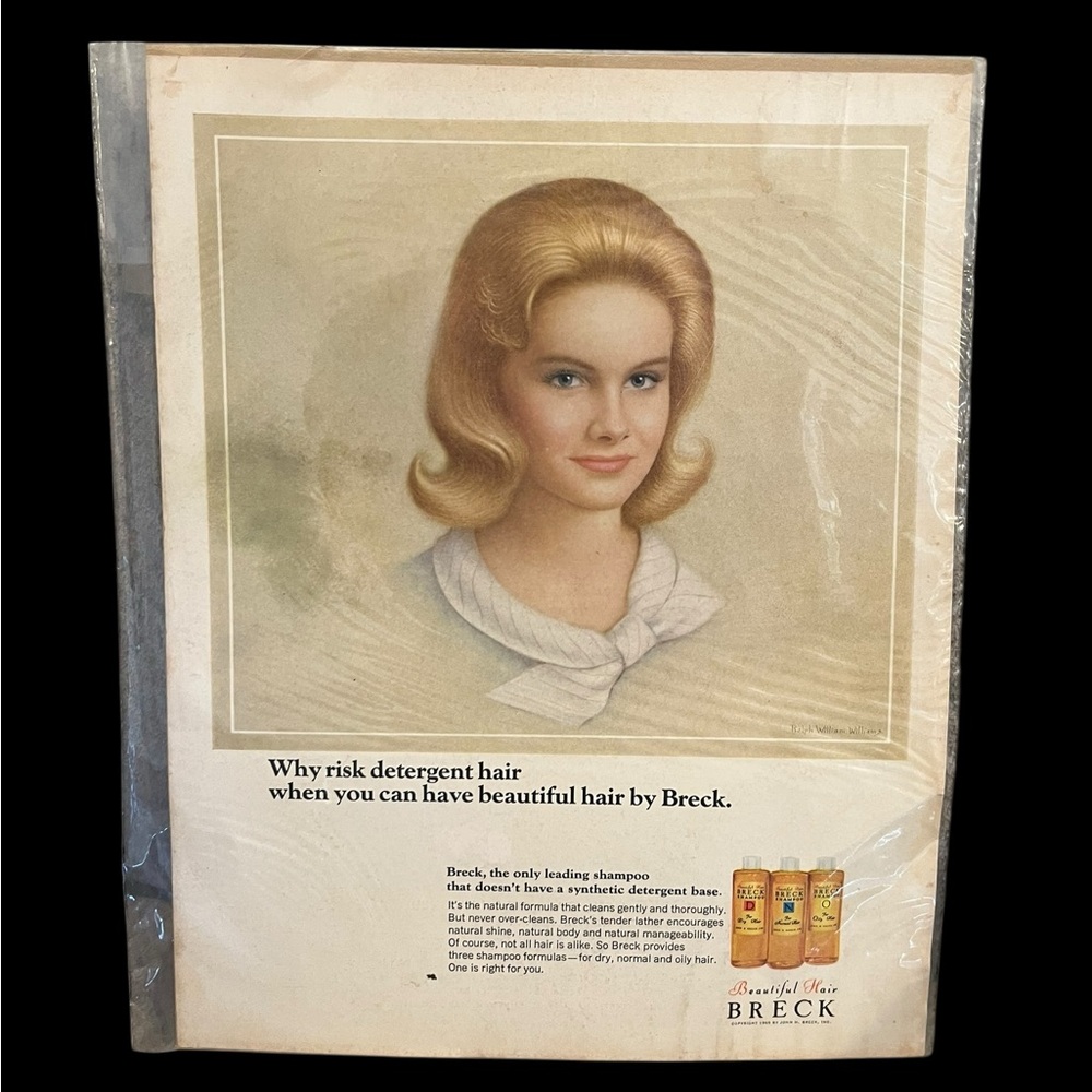 VTG Breck Hair Shampoo 1965 Advertising Print McCalls Magazine Ephemera